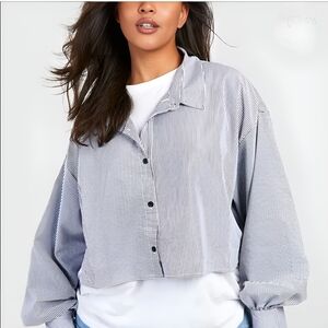 Striped Black and White Women's Top